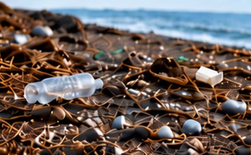 Example coastal image containing marine litter