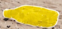 Yellow-highlighted example glass bottle
