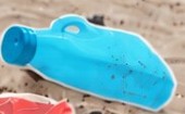 Cyan-highlighted plastic non-food container